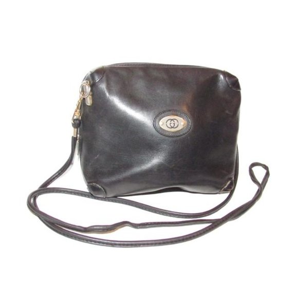 Gucci Early Bamboo Web Supreme 2-Way Buttery Soft Black Leather With Gold Accent - Picture 7 of 12